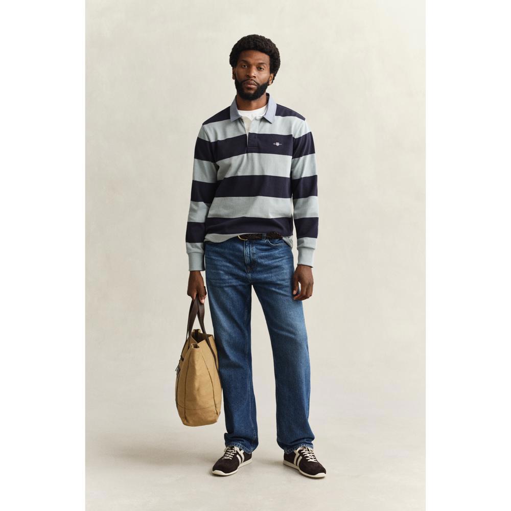 GANT Chambray Collar Striped Heavy Rugger